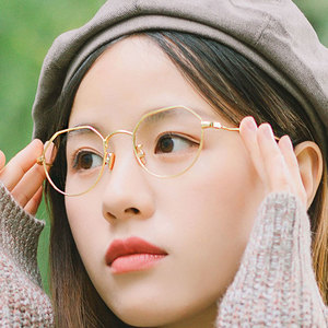 适合小脸的眼镜框女小脸型女生镜框超轻多边形眼镜架高度近视眼镜