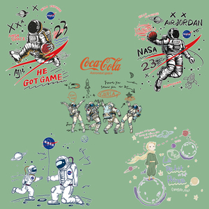 nasa联名王一博美国航天宇航员赵今麦同款太空熊印花潮牌烫画烫印