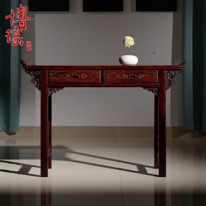 中式明清实木供桌印尼黑酸枝神台红木供台仿古玄关桌条几佛桌贡台