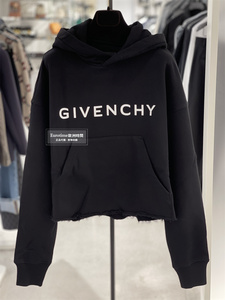 Givenchy/纪梵希 女士做破字母连帽卫衣 2023春夏正品代购BWJ03M3