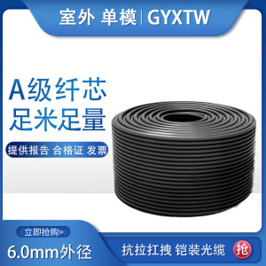 室外4芯单模光缆GYXTW6芯8芯12芯铠装户外光纤线GYTS-24芯光缆线
