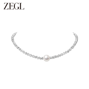 转卖全新ZEGL碎银子人造珍珠项链女轻奢小众高级感巴洛克复古