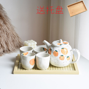 手绘水具套装韩式陶瓷凉水壶套装带杯子茶壶套装下午茶具花茶套装
