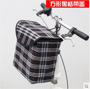 包邮 帆布车筐 折叠车篓 防雨挂篮 可折叠儿童自行车加厚方形垫板