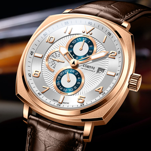 lobinini罗宾尼手表男机械表品牌专柜正品名牌男士机械表真皮防水