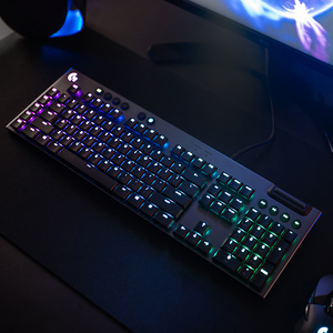罗技g813有线游戏超薄机械键盘红青茶轴rgb疾速触发矮轴
