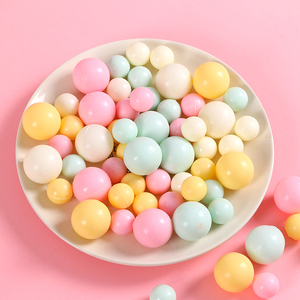 巧克力圆球蛋糕装饰摆件可食用彩色混装空心球儿童生日插件网红