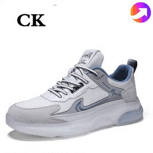 香港代购正品ck男鞋爆米花休闲真皮跑步运动鞋子透气网面鞋久丹妮
