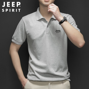 jeep/吉普男士短袖t恤宽松休闲polo衫商务男装夏季体桖翻领上衣服