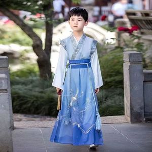 儿童汉服唐装小男孩古装中国风超仙男女童少爷服国学服表演出服装