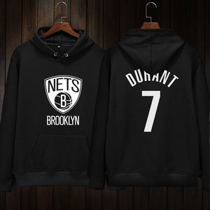 杜兰特卫衣 男 冬季加绒杜兰特7号连帽套头长袖外套 学生大码衣服