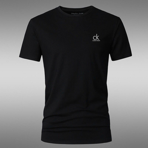2022夏季calvin klein/ck短袖t恤男修身圆领纯棉半袖体恤男士高奢