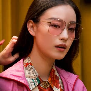 倪妮小s同款墨镜gucci古驰古奇方形大框超轻金属太阳眼镜gg0394s