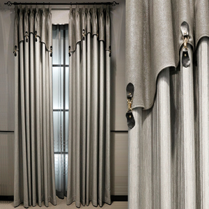 现代简约窗帘遮光 落地窗 卧室客厅书房隔音降噪窗帘成品高档阳台