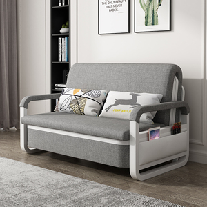 单人沙发床 1.2米折叠两用抽拉式客厅小户型 1米布艺可伸缩单人床