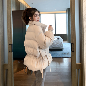 韩国代购反季羽绒棉服女冬季韩版宽松短款时尚大码加厚面包服外套