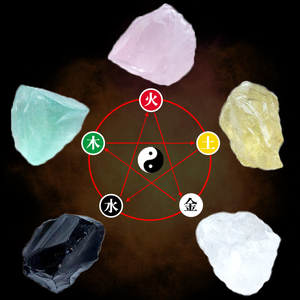 五行石天然五彩消磁石散装原石鱼缸花盆净化底石五色石家居摆件