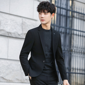 西服套装男修身商务正装休闲帅气炸街小西装韩版潮流单件外套加厚