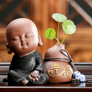 小沙弥水培摆件