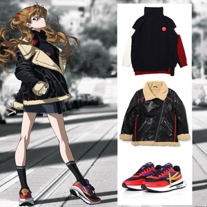 eva新世纪福音战士fila斐乐联名米山舞明日香同款运动鞋外套毛衣
