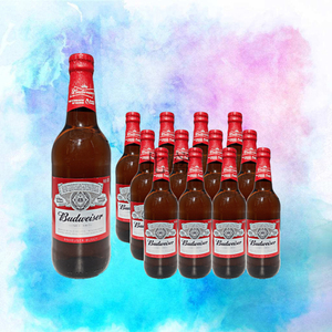 百威啤酒玻璃瓶大瓶装美式拉格啤酒460ml*12瓶整箱