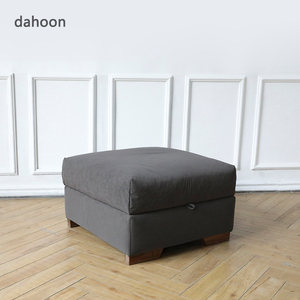 北欧风格科技布网红款沙发床脚踏可储物简约现代多功能脚踏