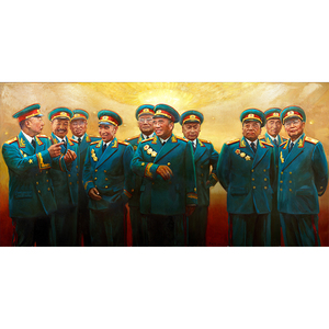 十大元帅画像集体合影客厅挂像加厚背胶海报挂画照片装饰画墙画