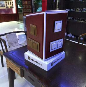 定制展厅插座开关展示板旋转烤漆电工样品墙壁开关插座摆台展板架