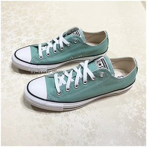 匡威新款经典款低帮绿色蓝色男女帆布鞋 163354c 160460c