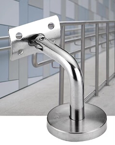 00腾达铁艺配件淘宝铁艺楼梯扶手托架 镀锌管焊接墙托支架 靠墙扶手