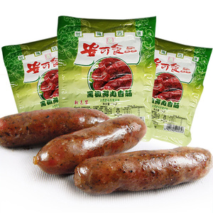 安可黑椒鲜肉香肠250g*3袋 速冻黑胡椒味烤肠肉肠关东煮香锅食材