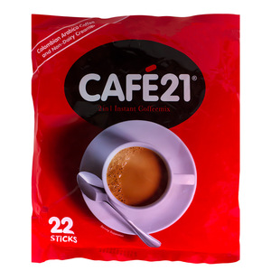 新加坡白咖啡金味咖啡cafe21二合一特浓无添加蔗糖12克*22小包
