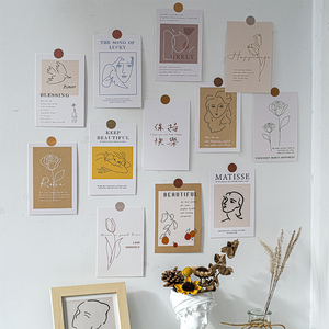 马蒂斯墙贴卡片北欧房间宿舍墙面装饰ins风贴纸diy照片墙插画卡纸