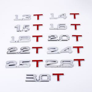 汽车3D金属车贴车标贴创意改装排量尾标贴1.8T2.0T3.0T贴标V6 4WD