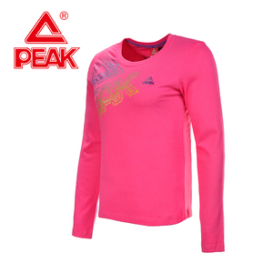 匹克女装运动t恤2019春季时尚长袖t恤圆领休闲运动衫女logo运动服