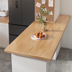 定制单独桌面板家用实木餐桌面板台面板加厚木板大板桌松木板材
