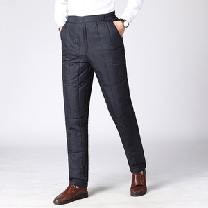 中老年羽绒裤男士冬季小码xs保暖爸爸高腰户外防寒棉裤小个子155