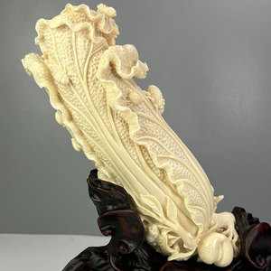 猛犸象牙雕刻摆件白菜摆件酒柜家居赏摆招财家居客厅工艺品