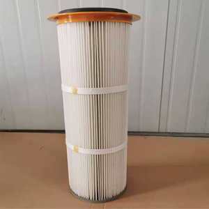 工业除尘滤芯PTFE覆膜聚酯纤维高效过滤滤芯直径240高度660规格