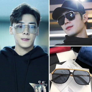 g家李易峰同款墨镜新方框连体金属边明星街拍个性男女太阳眼镜潮