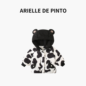 法国ARIELLE DE PINTO儿童冬装羽绒棉服洋气外套男女童奶牛加厚