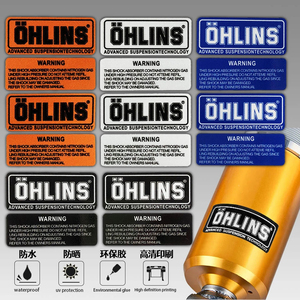 摩托车欧林斯减震器反光贴纸 OHLINS欧老师避震贴套装 赞助商贴花