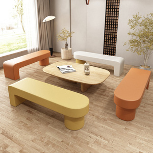北欧客厅创意双人沙发凳轻奢卧室床边长条凳异形靠墙休息长凳餐椅