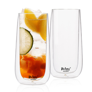 德国plazotta直身双层玻璃杯 高硼硅玻璃茶杯 防烫 透明双层