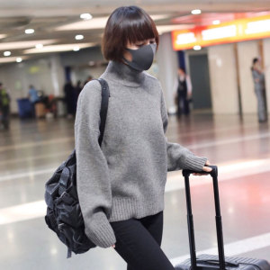 唐晶同款灰色毛衣