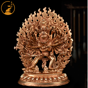时轮金刚双身像纯铜尼泊尔摆件藏传密宗护法家用佛堂供奉佛像
