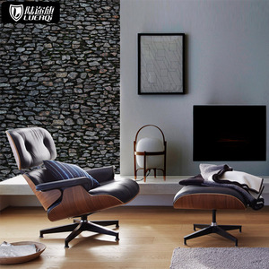 伊姆斯躺椅Eames客厅北欧真皮休闲椅现代简约家用中古单人沙发椅