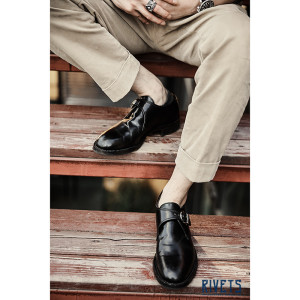 makers 日产 horween 马臀皮 皮鞋 雅痞气质  single monk僧侣鞋