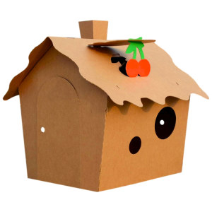 纸箱房子瓦楞纸板拼装儿童diy手工制作玩具娃娃过家家小屋可涂鸦