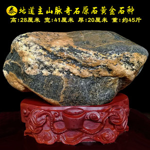 纯阳黄金石家居风水石摆件主山脉天然泰山石原石招财旺运镇宅奇石
